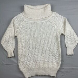 Vintage Avon Mohair Sweater Small White Turtleneck Soft Cozy 80s Romantic Modest